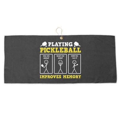 Playing Pickleball Improves Memory Dink Funny Pickleball Large Microfiber Waffle Golf Towel