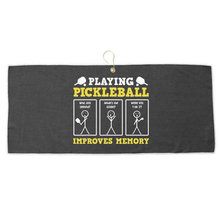 Playing Pickleball Improves Memory Dink Funny Pickleball Large Microfiber Waffle Golf Towel