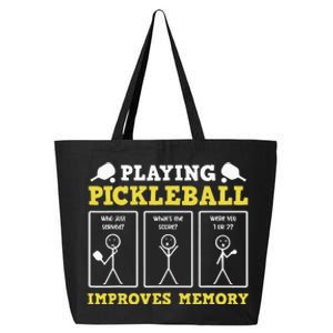 Playing Pickleball Improves Memory Dink Funny Pickleball 25L Jumbo Tote