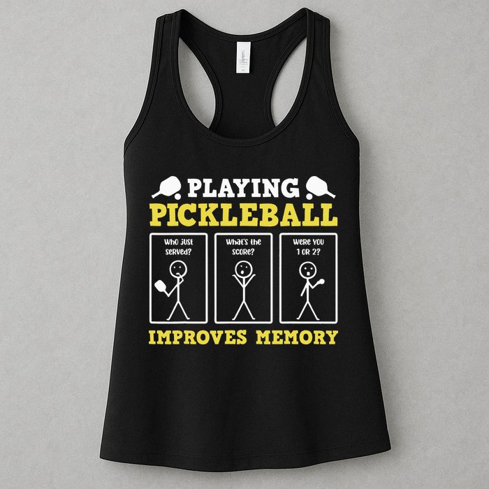 Playing Pickleball Improves Memory Dink Funny Pickleball Womens Tank Top