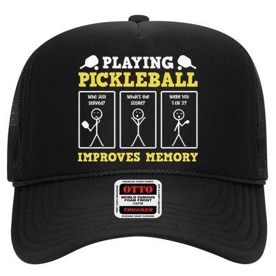 Playing Pickleball Improves Memory Dink Funny Pickleball Trucker Hat