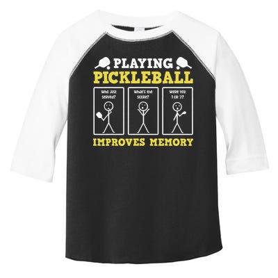 Playing Pickleball Improves Memory Dink Funny Pickleball Toddler Fine Jersey T-Shirt