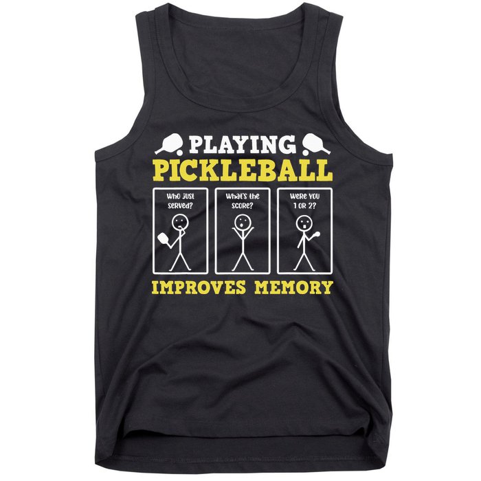 Playing Pickleball Improves Memory Dink Funny Pickleball Tank Top