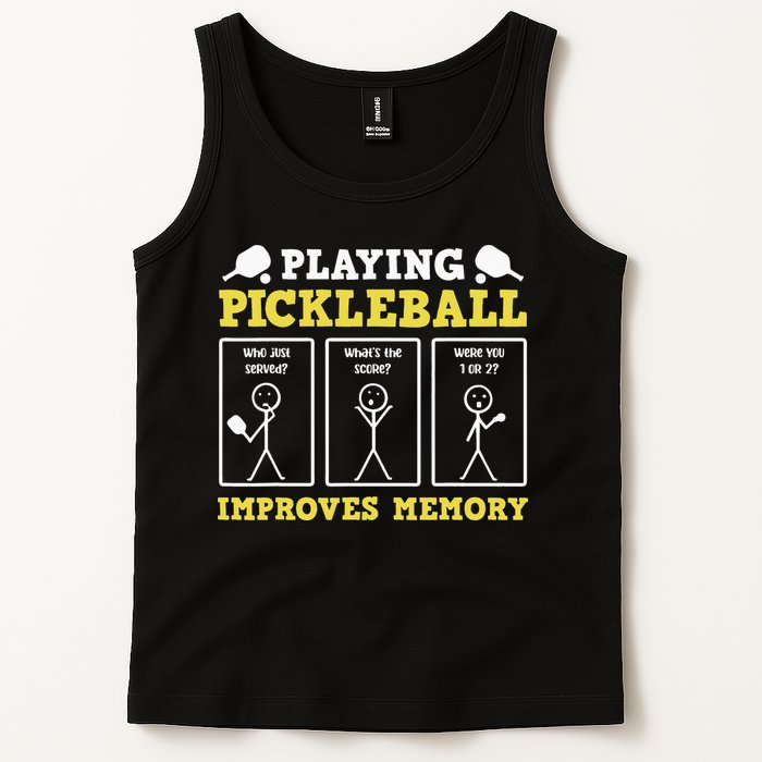 Playing Pickleball Improves Memory Dink Funny Pickleball Tank Top
