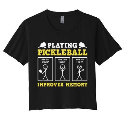 Playing Pickleball Improves Memory Dink Funny Pickleball Crop Top