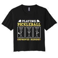 Playing Pickleball Improves Memory Dink Funny Pickleball Crop Top