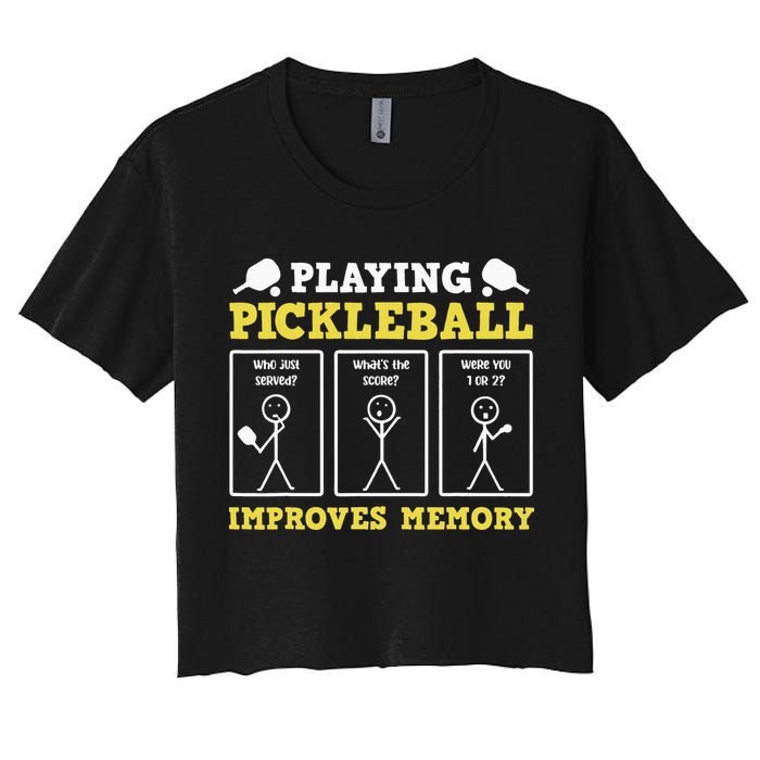 Playing Pickleball Improves Memory Dink Funny Pickleball Crop Top