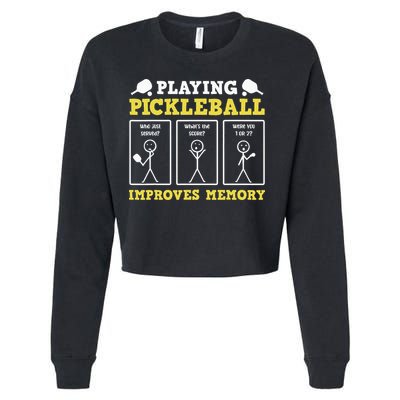 Playing Pickleball Improves Memory Dink Funny Pickleball Cropped Pullover Crew