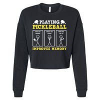 Playing Pickleball Improves Memory Dink Funny Pickleball Cropped Pullover Crew