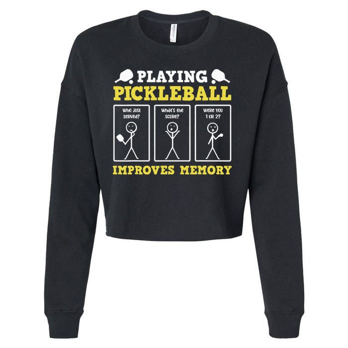Playing Pickleball Improves Memory Dink Funny Pickleball Cropped Pullover Crew