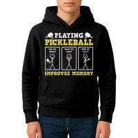 Playing Pickleball Improves Memory Dink Funny Pickleball Kids Hoodie