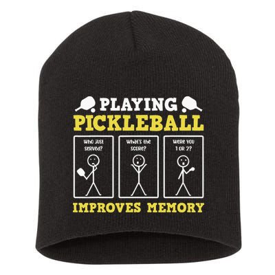 Playing Pickleball Improves Memory Dink Funny Pickleball Short Acrylic Beanie