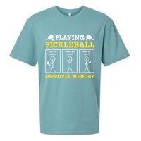 Playing Pickleball Improves Memory Dink Funny Pickleball Sueded Cloud Jersey T-Shirt