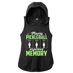 Playing Pickleball Improves Memory Funny Pickleball Dinking Ladies PosiCharge Tri-Blend Wicking Draft Hoodie Tank