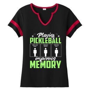 Playing Pickleball Improves Memory Funny Pickleball Dinking Ladies Halftime Notch Neck Tee