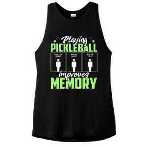 Playing Pickleball Improves Memory Funny Pickleball Dinking Ladies PosiCharge Tri-Blend Wicking Tank