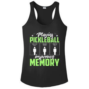 Playing Pickleball Improves Memory Funny Pickleball Dinking Ladies PosiCharge Competitor Racerback Tank