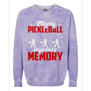 Playing Pickleball Improves Memory Pickleball Retirement Colorblast Crewneck Sweatshirt