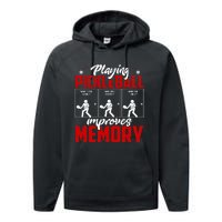 Playing Pickleball Improves Memory Pickleball Retirement Performance Fleece Hoodie