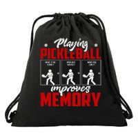 Playing Pickleball Improves Memory Dink Player Drawstring Bag