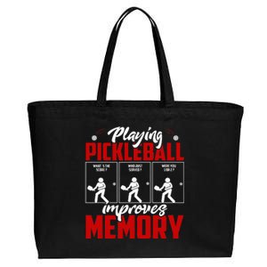 Playing Pickleball Improves Memory Dink Player Cotton Canvas Jumbo Tote