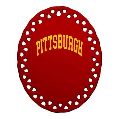 Pittsburgh Ceramic Oval Ornament