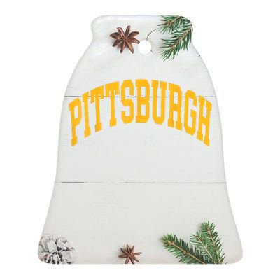 Pittsburgh Ceramic Bell Ornament