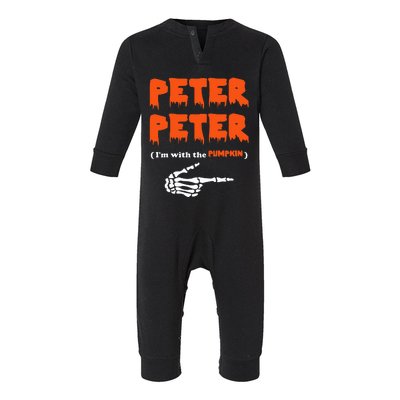 Peter Peter IM With The Pumpkin Infant Fleece One Piece