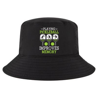 Playing Pickleball Improves Memory Pickleball Funny Cool Comfort Performance Bucket Hat