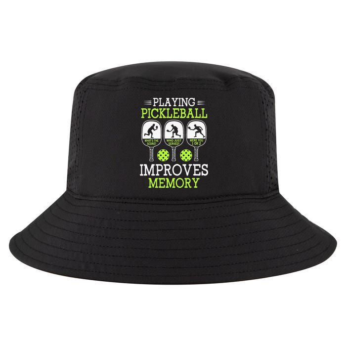 Playing Pickleball Improves Memory Pickleball Funny Cool Comfort Performance Bucket Hat