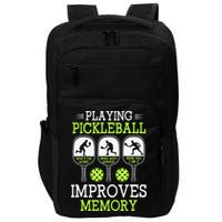 Playing Pickleball Improves Memory Pickleball Funny Impact Tech Backpack