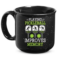 Playing Pickleball Improves Memory Pickleball Funny 15oz Campfire Ceramic Mug