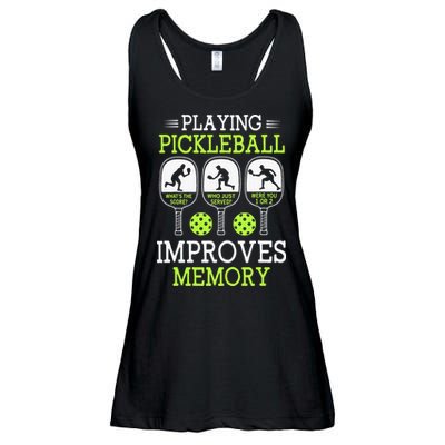 Playing Pickleball Improves Memory Pickleball Funny Ladies Essential Flowy Tank