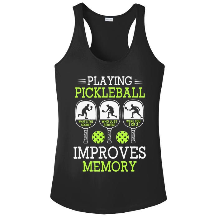 Playing Pickleball Improves Memory Pickleball Funny Ladies PosiCharge Competitor Racerback Tank