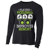 Playing Pickleball Improves Memory Pickleball Funny Cooling Performance Long Sleeve Crew
