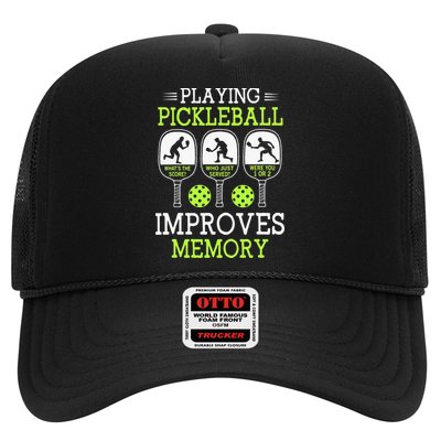 Playing Pickleball Improves Memory Pickleball Funny Trucker Hat