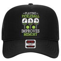 Playing Pickleball Improves Memory Pickleball Funny Trucker Hat