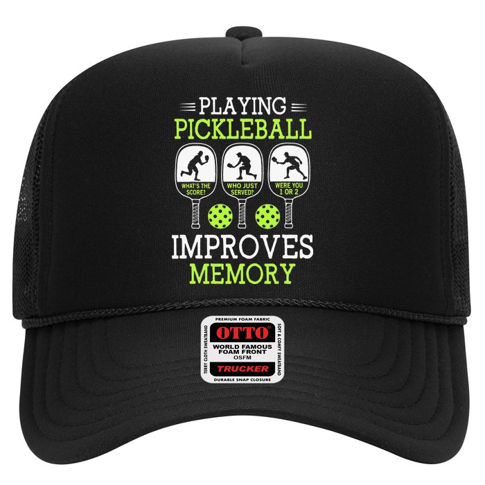 Playing Pickleball Improves Memory Pickleball Funny Trucker Hat