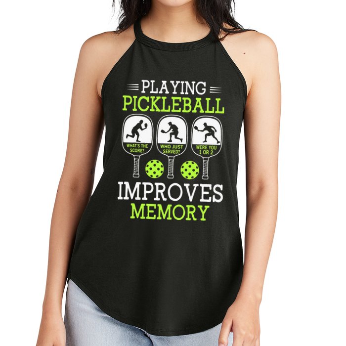 Playing Pickleball Improves Memory Pickleball Funny Women's Perfect Tri Rocker Tank