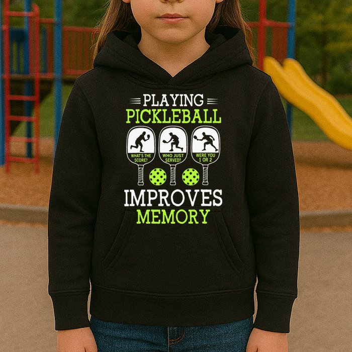 Playing Pickleball Improves Memory Pickleball Funny Kids Hoodie