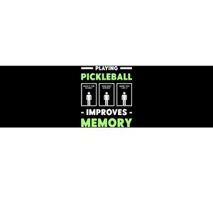 Playing Pickleball Improves Memory Dink Player Short Sleeve Bumper Sticker