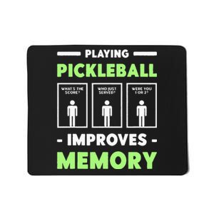 Playing Pickleball Improves Memory Dink Player Short Sleeve Mousepad