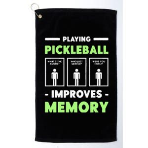 Playing Pickleball Improves Memory Dink Player Short Sleeve Platinum Collection Golf Towel