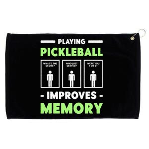 Playing Pickleball Improves Memory Dink Player Short Sleeve Grommeted Golf Towel