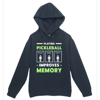 Playing Pickleball Improves Memory Dink Player Short Sleeve Urban Pullover Hoodie