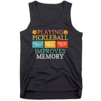 Playing Pickleball Improves Memory retro Pickleball Dinking Tank Top