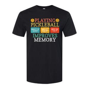 Playing Pickleball Improves Memory retro Pickleball Dinking Softstyle CVC T-Shirt