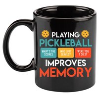 Playing Pickleball Improves Memory Pickleball 11oz C Handle Ceramic Mug