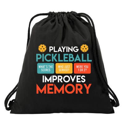 Playing Pickleball Improves Memory Pickleball Drawstring Bag