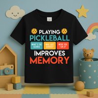 Playing Pickleball Improves Memory Pickleball Toddler T-Shirt